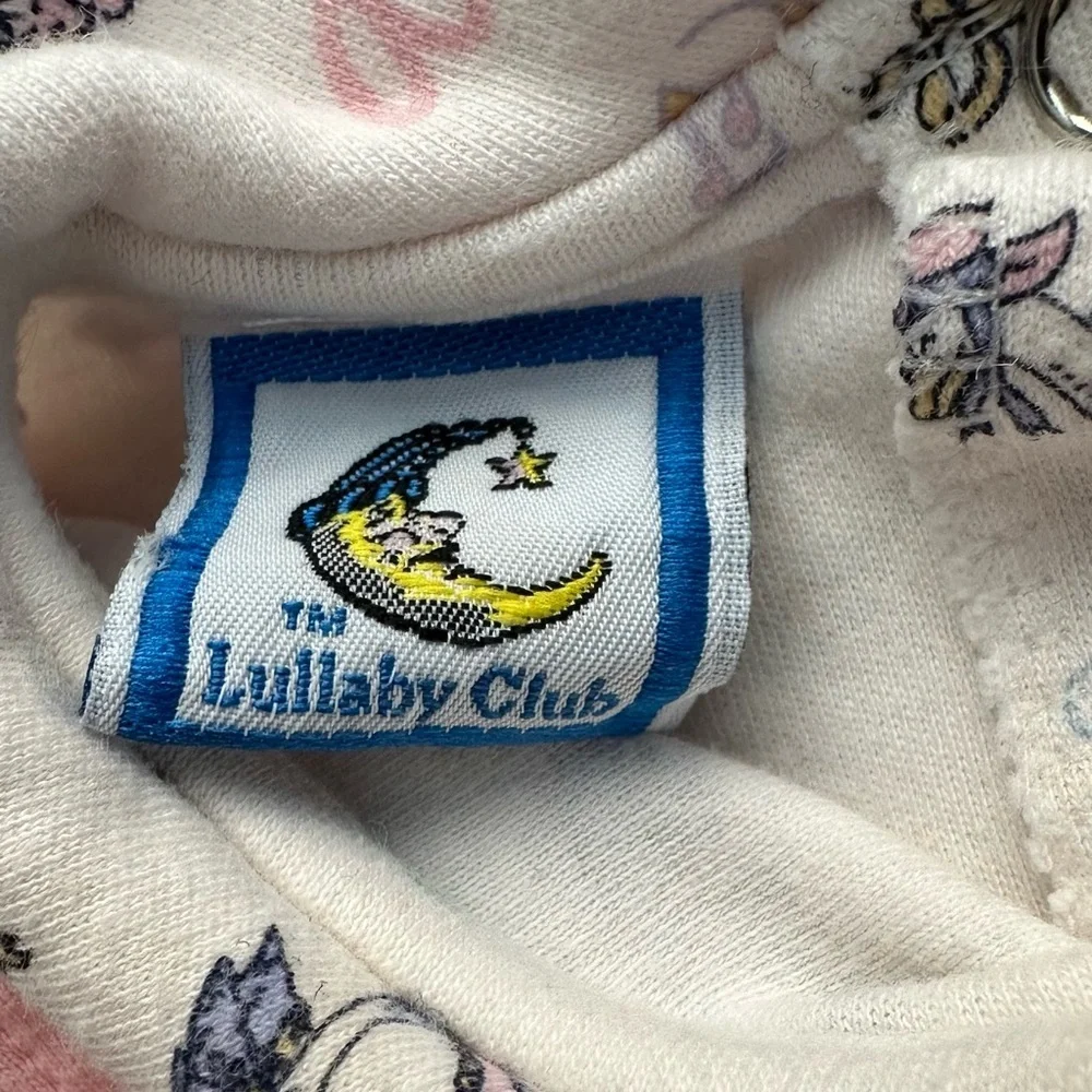 Vintage Lullaby Club Mother Goose Letters Pink Romper 1pc Outfit Baby Girl 3-6M